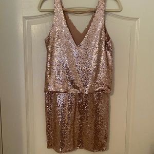 Easley blush sequin dress